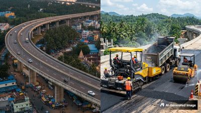 അരൂർ-തുറവൂർ എലിവേറ്റഡ് ഹൈവേ; എരമല്ലൂർ ഭാഗത്തെ ടാറിംഗ് പുരോഗമിക്കുന്നു, കാത്തിരിപ്പിൽ യാത്രക്കാർ