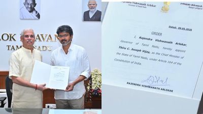 ഇനി 'മുതലമൈച്ചർ' വിജയ്; സർക്കാർ രൂപീകരിക്കാൻ ക്ഷണിച്ച് ഗവർണർ,സത്യപ്രതിജ്ഞ നാളെ