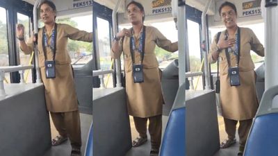 கண்டக்டர் அபிநயா அரசு எலக்ட்ரிக் பேருந்தில் அசத்தல்! வாமிட் சென்சேஷன் இருந்தாலும், கவனம்  மக்களே