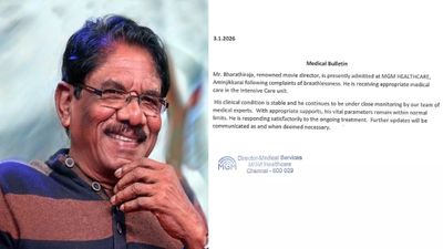 Bharathiraja health: மீண்டும் ஐசியூ வார்டில் பாரதிராஜா! இப்போது எப்படி இருக்கிறார்? மருத்துவமனை விளக்கம்!