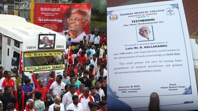 நல்லகண்ணுவின் உடல் சென்னை மருத்துவக் கல்லூரியில் ஒப்படைப்பு! 