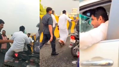 கோவை ஜிடி நாயுடு மேம்பாலத்தில் சிக்கிய அண்ணாமலை கார்.. தடாலடி முடிவால் ஆரவாரம்