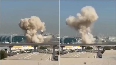 பக்கத்து நாட்டை தாக்க மாட்டோம்னு சொல்லி.. துபாய் விமான நிலையத்தை அட்டாக் செய்த ஈரான்! ஷாக் வீடியோ