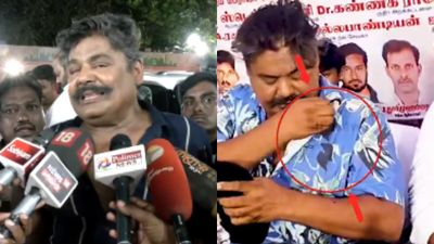 மன்சூர் அலிகான் வாயில் இருந்து என்ன எடுத்தார்? - வீடியோ தீயாகப் பரவிய நிலையில் அவரே கொடுத்த விளக்கம்