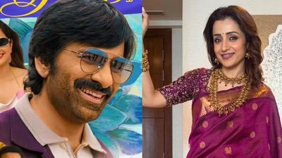 பொண்டாட்டி இருக்க,  திரிஷா தேவையா? தெலுங்கு ரவி தேஜா படத்தின் வசனத்தில் உள்குத்து! பின்னணி சம்பவம்