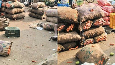 கோயம்பேட்டில் மூட்டை மூட்டையாக தேங்கி கிடக்கும் காய்கறிகள்.. வியாபாரிகள் கனவிலும் நினைக்காத மாற்றம்