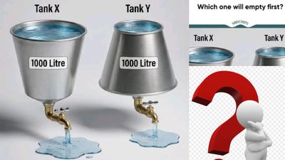 Optical illusion: நீங்க அதிபுத்திசாலியா.. படத்தில் எந்த டேங்க் முதலில் காலியாகும்? 8 செகண்டுக்குள் கண்டுபிடிங்க!