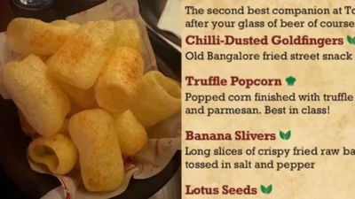 பெங்களூர் ஹோட்டலில் மெனு கார்டை பார்த்து பணத்தை ஏமாந்த வாடிக்கையாளர்.. அப்பள பொறிக்கு இப்படியா பெயர் வைப்பாங்க