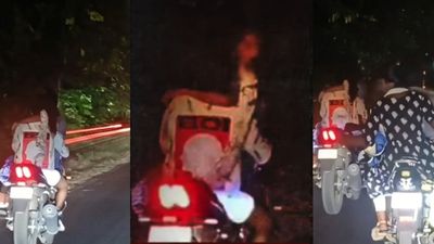 காதலியை பெட்ரோல் டேங்கில் அமர வைத்து எல்லை மீறிய இளைஞர்! திருச்சி  ஹைவேயில் முகம் சுளித்த வாகன ஒட்டிகள்