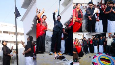 கண்கள் சிவந்த ஸ்டாலின்.. தொகுதி மறுவரையறை மசோதா நகலை எரித்து.. கறுப்புக்கொடி ஏற்றி போராட்டம்!