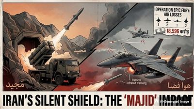 அமெரிக்காவிற்கு ஈரான் கொடுத்த 'குட் ப்ரைடே' ஷாக்: மஜீத் டெக்னாலஜியால், வானில் சுருண்ட வார்ஹாக் 