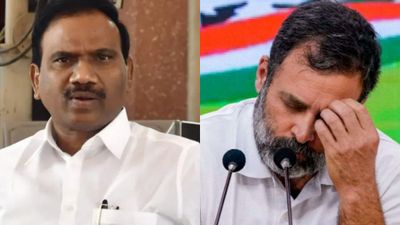  ‘கை’யால் நெரிபட்டு மரணித்தது அரசியல் நெறி மட்டுமல்ல.. காங்கிரஸ் மீது ஆ.ராசா அட்டாக்!