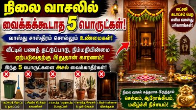 வீட்டின் நுழைவாயில் வாஸ்து: நிலை வாசலில் எதை வைக்கக் கூடாது? தெரியாமல் கூட இந்த தவறை செஞ்சிடாதீங்க!