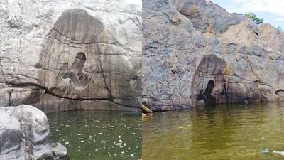 ஒகேனக்கல்லில் தெரியும் ஜெகன்மோகினி குகை!