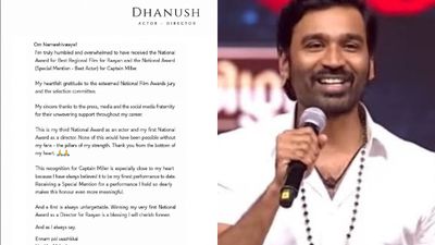 எண்ணம் போல் தான் வாழ்க்கை.. 3வது தேசிய விருதை வென்றதும் தனுஷ் உருக்கமான பதிவு.. ஒரு வரி தான் ஹைலைட்