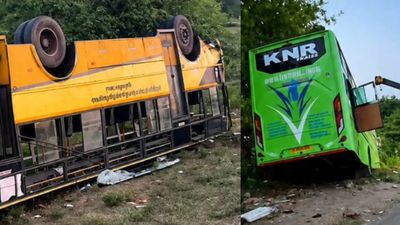 மதுரை கொட்டாம்பட்டி அருகே தறிகெட்டு மோதிய ஆம்னி பஸ்.. 6 பேர் பலி.. தலைவர்கள் இரங்கல்!