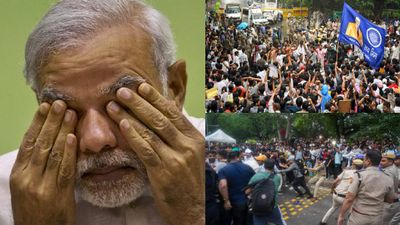 12 ஆண்டுகளில் முதல்முறை பெரிய தோல்வி? நர்ரேட்டிவ் செய்ய முடியாமல் தவிக்கும் மோடி! மாணவர்கள் சம்பவம்