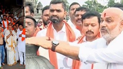 நான் கட்சி மாறி ஓட்டளிக்கவில்லை.. கோவிலில் சத்தியம் செய்து நிரூபித்த கர்நாடகா பாஜக எம்எல்ஏ