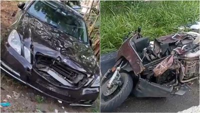 நீதிபதியின் 17 வயது மகன் ஓட்டிய சொகுசு கார் மோதி விபத்து.. தூக்கி வீசப்பட்ட ஸ்கூட்டர்.. பறிபோன உயிர்