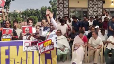 டெல்லியில் 2வது நாளாக தொடரும் போராட்டம்.. விட்டுக்கொடுக்காத இந்தியா கூட்டணி எம்பிக்கள்!