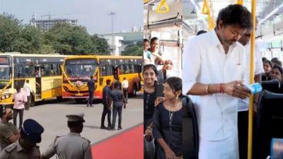 இது எங்க பஸ் நீங்க ஏன் ஏறுறீங்க? 'வெற்றி பயணம்' பேருந்துகளில் ஆண்களுடன் பெண்கள் தொடர் வாக்குவாதம்!