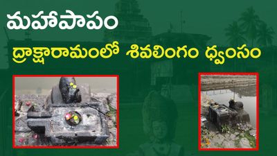 ద్రాక్షారామంలో దారుణం.. పంచారామ క్షేత్రంలో శివలింగం ధ్వంసం!