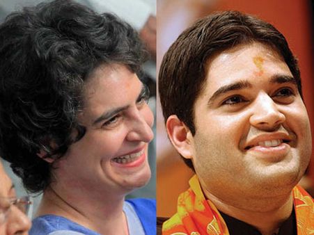 বাকযুদ্ধে দুই বিচ্ছিন্ন গান্ধী বংশধর, বরুণ-প্রিয়াঙ্কা