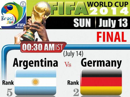 আজ মারকাটারি ফাইনালে মুখোমুখি জার্মানি ও আর্জেন্টিনা