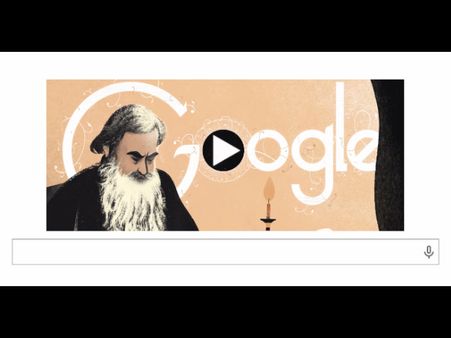 তলস্তয়ের জন্মদিনে ডুডল বানিয়ে শ্রদ্ধার্ঘ্য গুগলের