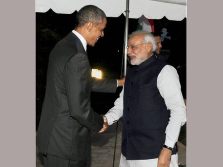 কেম ছো, গুজরাতি ভাষায় প্রধানমন্ত্রীকে সাদর অভ্যর্থনা ওবামার