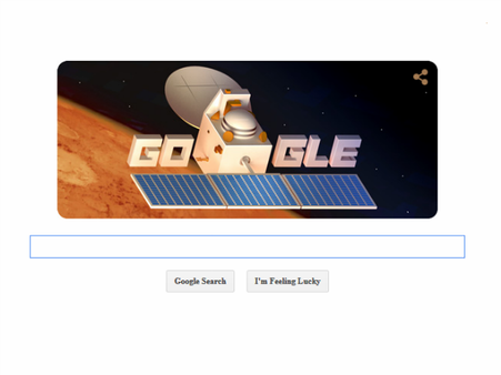 লালগ্রহের কক্ষপথে মঙ্গলযানের এক মাস পূর্তি উদযাপনে গুগলের অনবদ্য ডুডল