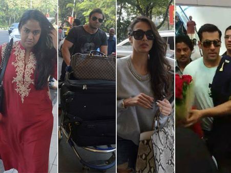 (ছবি) অর্পিতার বিয়েতে হায়দ্রাবাদের জন্য রওনা হলেন সলমন ও তাঁর পরিবার