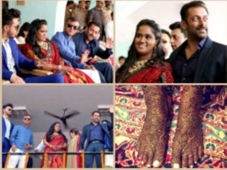 (ছবি)মান্ডিতে অর্পিতা-আয়ুষের রিসেপশনে আবেগপ্রবণ হলেন সলমন খান