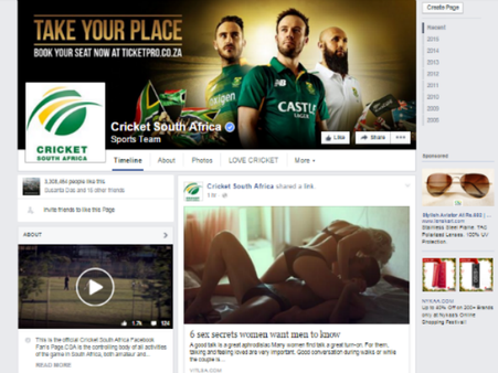 হ্যাক হয়ে বিপত্তি! দক্ষিণ আফ্রিকা ক্রিকেট দলের ফেসবুক পেজে যৌন পোস্ট