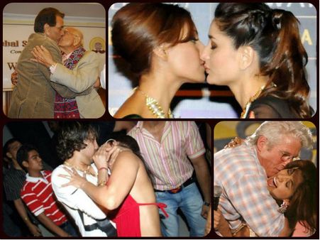 (ছবি) অপ্রস্তুত চুমুর গেরোয় বলিউডের তারকারা!