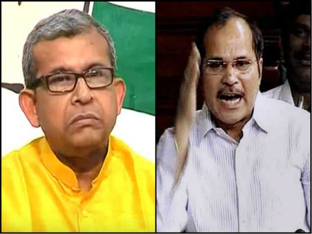 পদ ছাড়ুন, এসএমএস প্রদেশ কংগ্রেস সভাপতি অধীরের, পাল্টা জবাব মানসের