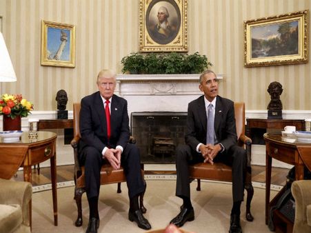 হোয়াইট হাউসে ওবামা-ট্রাম্প সাক্ষাৎ, বিনয়ী বারাককে দেখে আপ্লুত ডোনাল্ড
