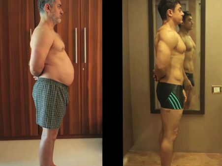 (ছবি) 'ফিট টু ফ্যাট' থেকে 'ফ্যাট টু ফিট' পুরোটাই বাঁ হাতের খেল আমিরের কাছে!