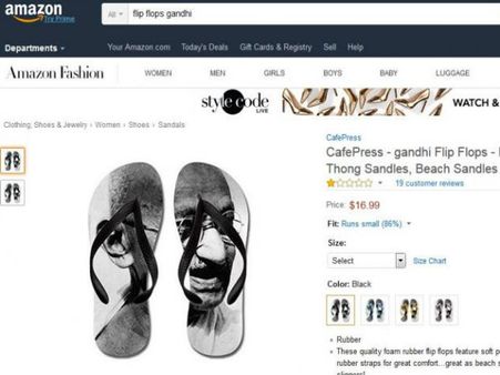 'মহাত্মা গান্ধী ছাপ চটি', ফের বিতর্কে অ্যামাজন