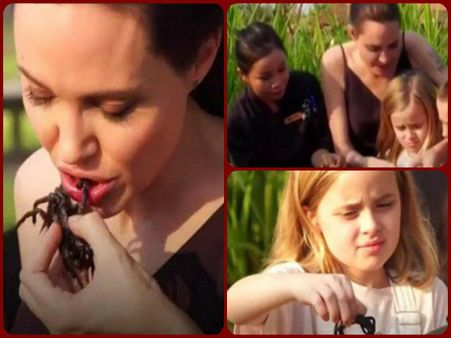 ছেলে মেয়ের সঙ্গে মাকড়সা খেলেন অ্যাঞ্জেলিনা !