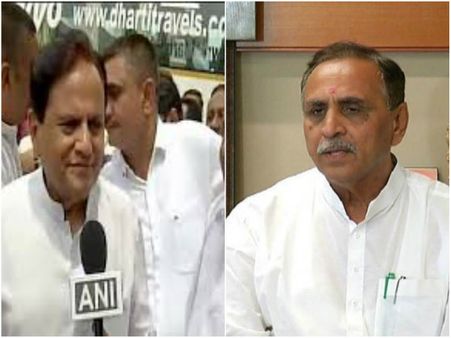 কংগ্রেস নেতা আহমেদ প্যাটেলের বিরুদ্ধে জঙ্গি যোগের অভিযোগ মোদীর রাজ্যের মুখ্যমন্ত্রীর