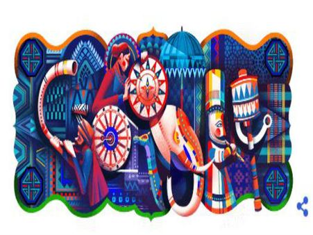 ডুডলের মাধ্যমে প্রজাতন্ত্র দিবস পালন গুগলের