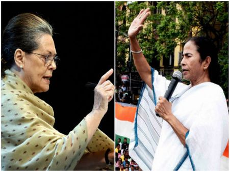 মোদী বিরোধী জোট পিছিয়ে যাচ্ছে! সোনিয়ার নির্দেশে মমতাকে ফোন কংগ্রেসের