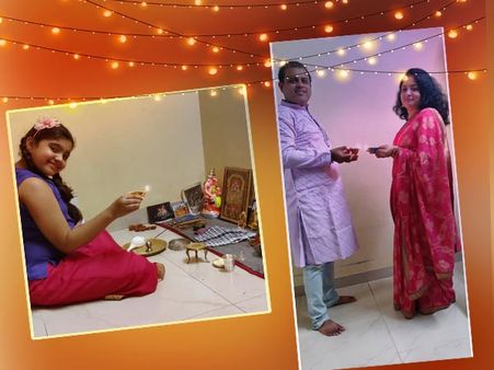 বেঙ্গালুরুতে ঐতিহ্য মেনে দীপাবলির আনন্দে মেতে ওঠেন 'প্রবাসী বাঙালি' সঙ্গীতা! পাশে থাকে পরিবার