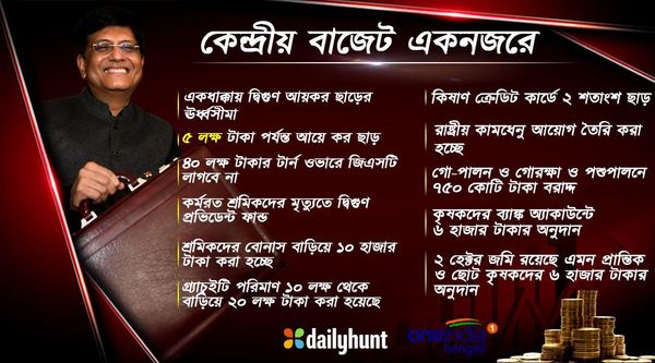 মোদী সরকারের বাজেটে কোন কোন চমক রইল দেখুন ইনফো-গ্রাফিক্স-এ 