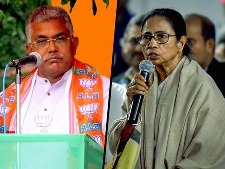 পিঠে তেল মাখিয়ে রাখার পরামর্শ দিলীপের, ‘দাঙ্গা’র প্রশ্নে একহাত মমতাকেও