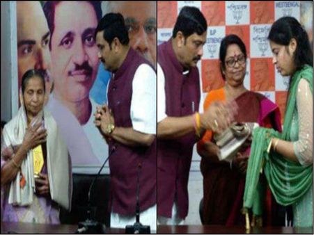 বিজেপির সদর দফতরে দুই শহিদ পরিবার! নারী দিবসে মোক্ষম ‘বার্তা’ গেরুয়া শিবিরের