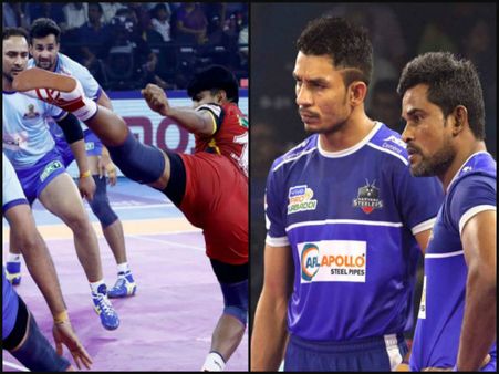 প্রো কবাডিতে হরিয়ানা স্টিলার্স বনাম তেলেগু টাইটানস ও তামিল থালাইভাস বনাম পুনেরি পল্টন