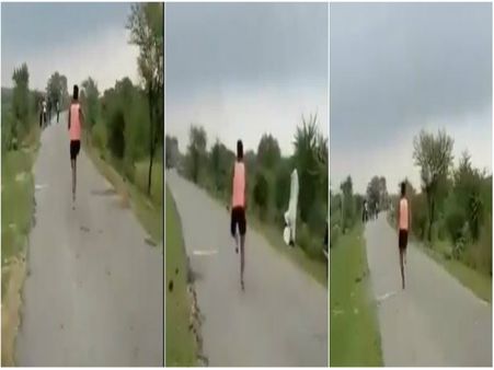 ১০০ মিটার দৌড়তে ভারতের উসেইন বোল্ট সময় নেন ১১ সেকেন্ড,ভিডিও দেখে থ ক্রীড়ামহল