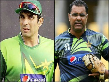 পাকিস্তান ক্রিকেট দলের কোচ ও প্রধান নির্বাচক মিসবা-উল-হক, বোলিং কোচ ওয়াকার ইউনুস